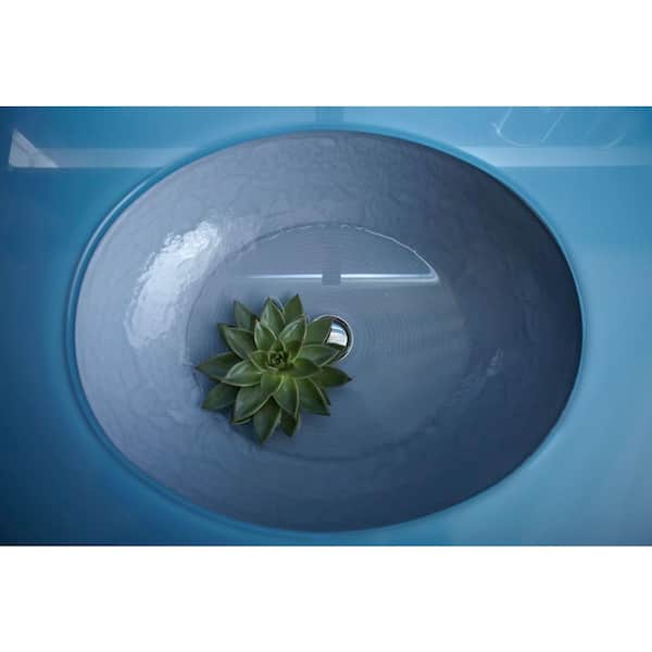 KOHLER Whist Undermount Glass Bathroom Sink in Dusk