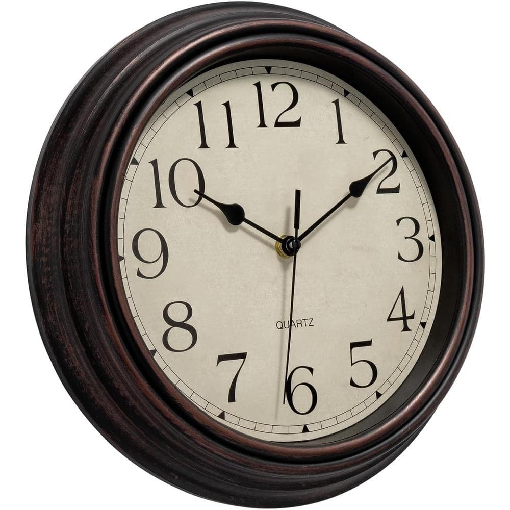 Bronze 14-Inch Vintage Silent Wall Clock