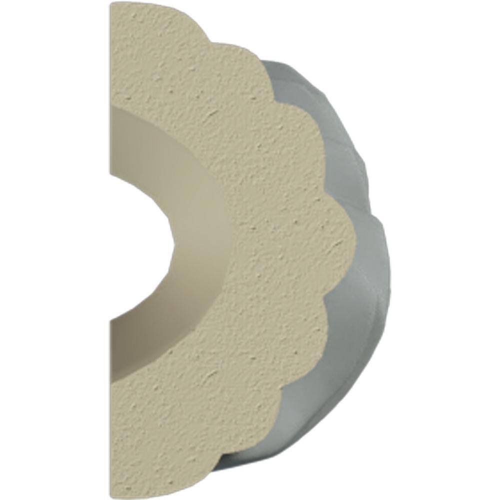 White Polyurethane Reeded Acanthus Leaf Crown Moulding Panel