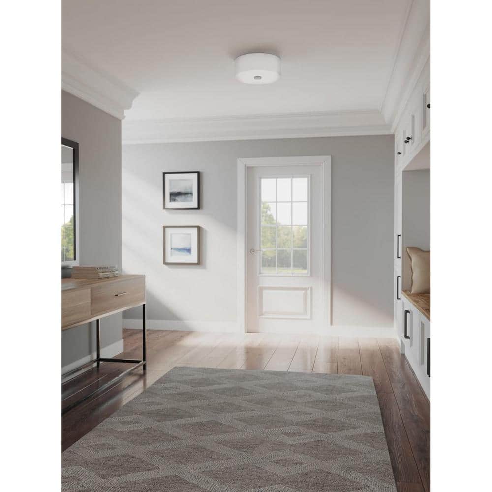 Brushed Nickel 13" LED Flush Mount with Glass Diffuser