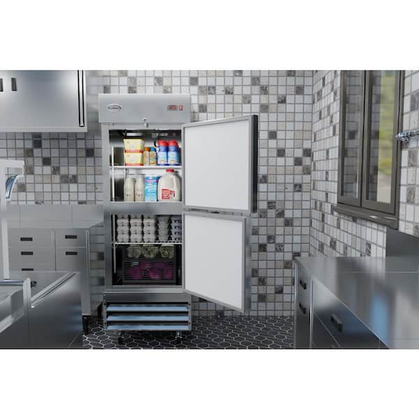 Koolmore 23 cu. ft. Commercial Stainless Steel Solid Half Door
