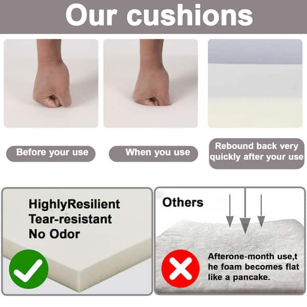 Tiramisubest 2-Piece Cushion Guard Outdoor Lounge Chair