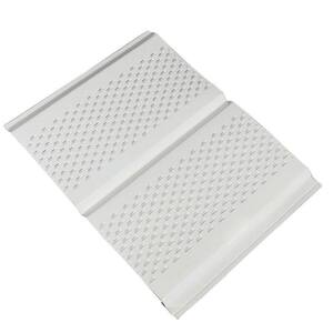 12 in. x 12 ft. White Aluminum D6 Vented Soffit