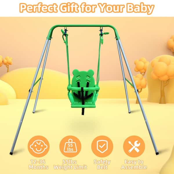 Indoor/Outdoor My store First Toddler Swing, Foldable