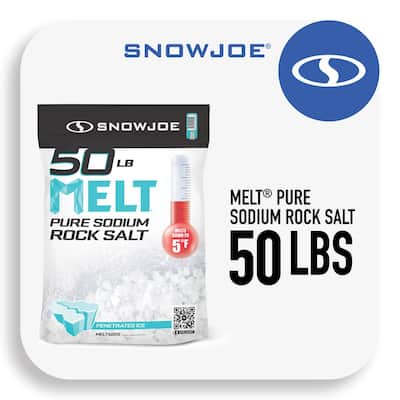 Snow Joe Melt 50 lbs. Sodium Rock Salt Ice Melt MELT50RS - The