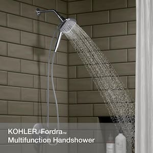 Fordra 3-Spray Patterns 5.375 in. Wall Mount Handheld Shower Head in Polished Chrome