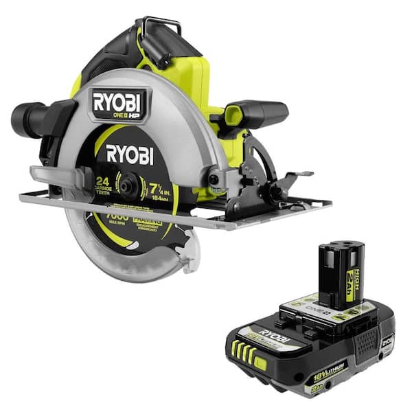 ONE+ HP 18V Brushless Cordless 7-1/4 in. Circular Saw with FREE 2.0 Ah HIGH PERFORMANCE Battery