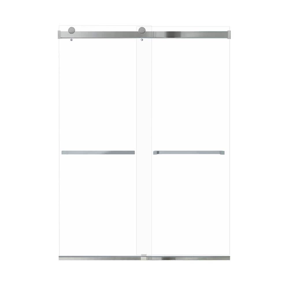 Brianna 60" x 80" Frameless Sliding Shower Door in Polished Chrome