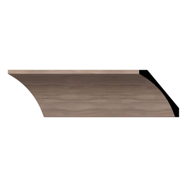 WM291 0.75 in. D x 5.25 in. W x 96 in. L Wood (Walnut) Crown Molding