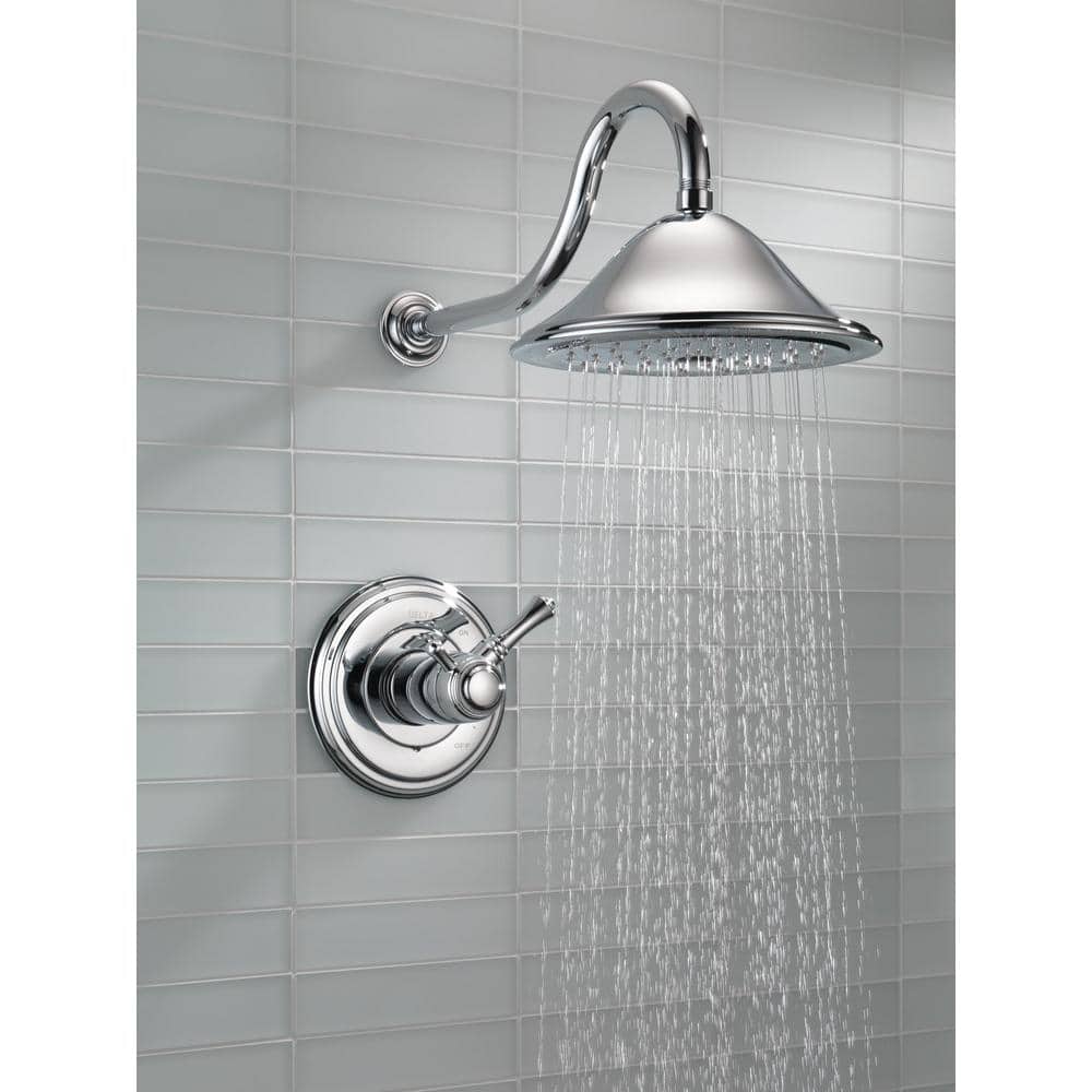 Chrome Traditional Dual-Handle Wall Mounted Rain Shower System
