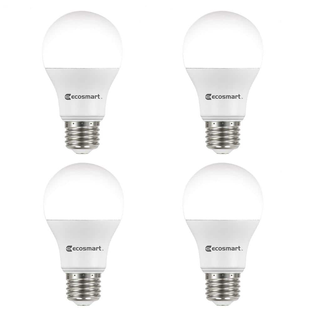 EcoSmart 40-Watt/60-Watt/100-Watt Equivalent A19 ENERGY STAR 3-Way LED Light Bulb in Daylight (4-Pack)