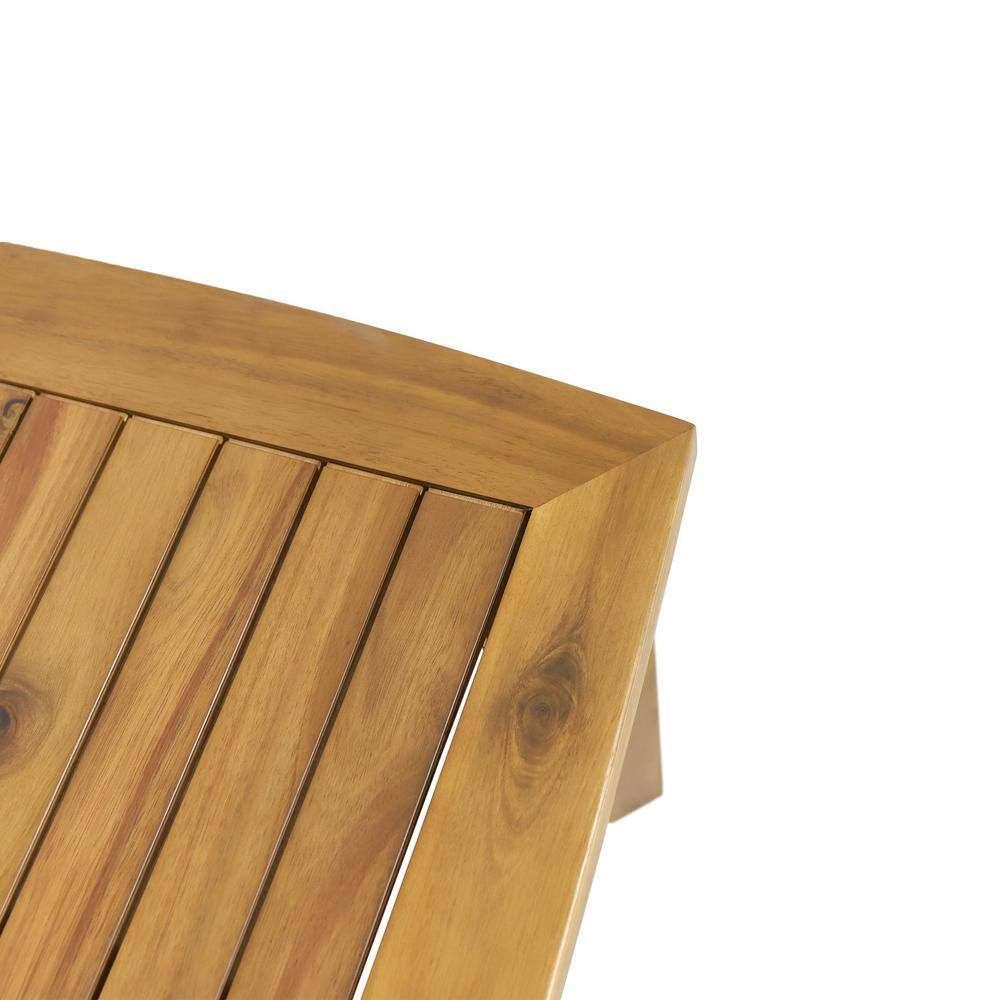 Teak Finish Rectangular Acacia Wood Outdoor Coffee Table