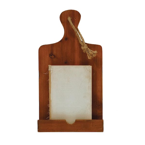 Storied Home 16 in. H x 8.75 in. W Pine Wood Cookbook Holder