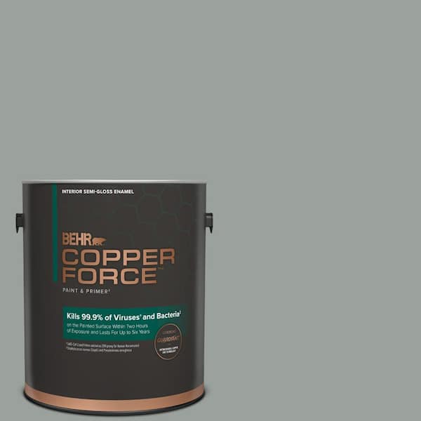 COPPER FORCE 1 gal. PPU1116 Brampton Gray SemiGloss Enamel Virucidal