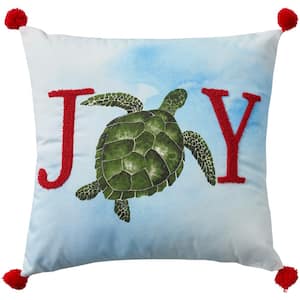 Holiday Pillows Multicolor Modern & Contemporary 18 in. x 18 in. Square Throw Pillow
