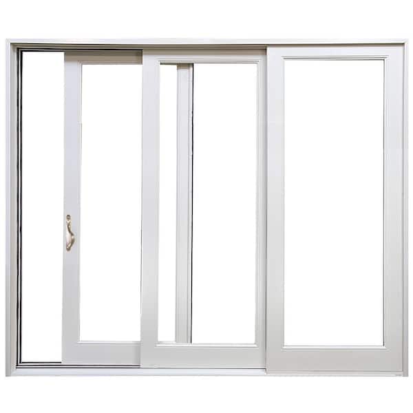MP Doors 108 in. x 96 in. White in Left Hand/Slide Fiberglass Full Lite Glass Stacking Sliding Patio Door