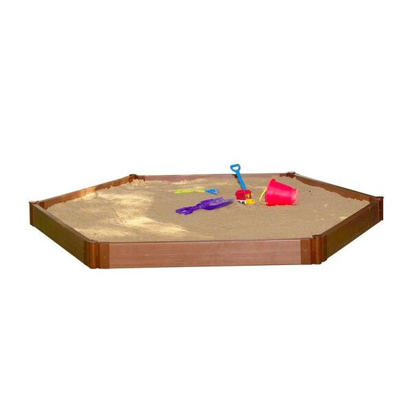 Frame It All Two Inch Series 7 ft. x 8 ft. x 5.5 in. Composite Hexagon Sandbox Kit