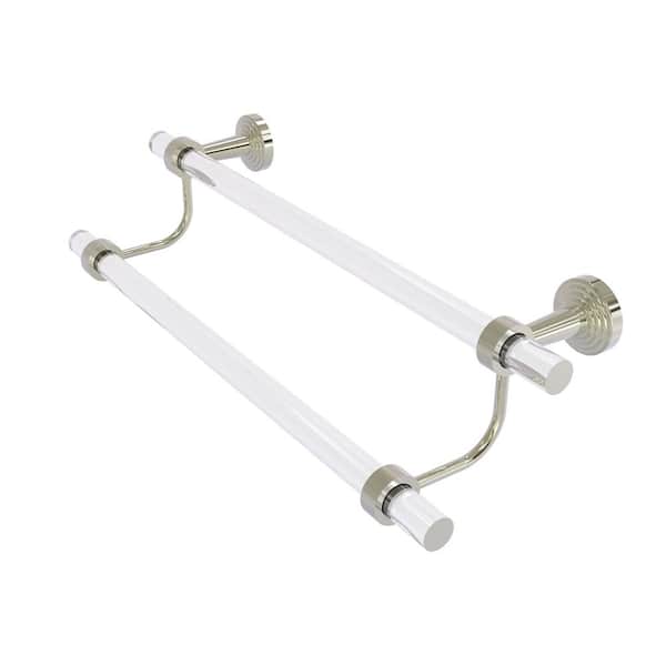 Allied Brass Pacific Beach Collection 36 in. Wall Mounted Double Towel Bar in Polished Nickel