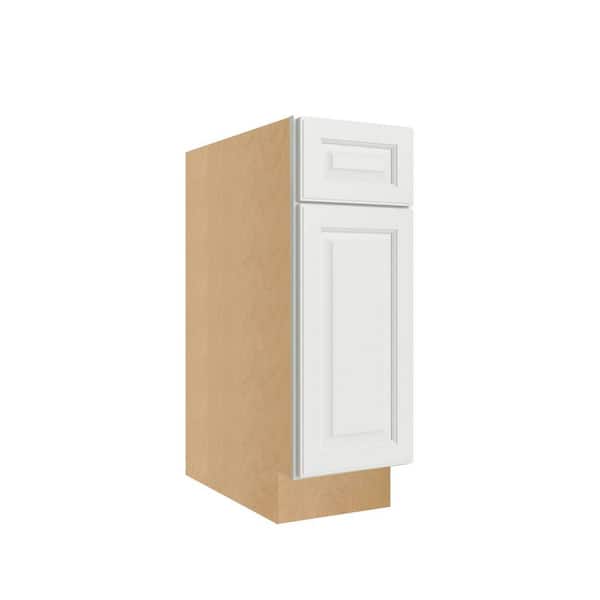 Brighton Raised 18 in. W x 34.5 in. H x 24 in. D Plywood Assembled Base Cabinet in Painted White