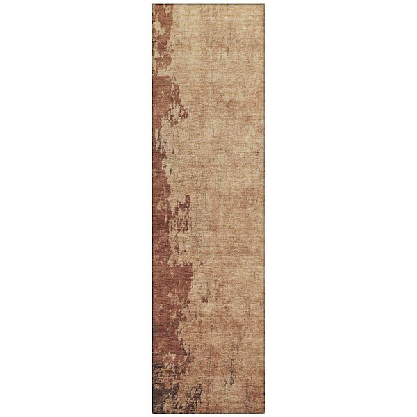 Chantille Machine Washable Indoor/Outdoor Abstract ACN1904 Paprika 2 ft. 3 in. x 7 ft. 6 in. Runner Rug