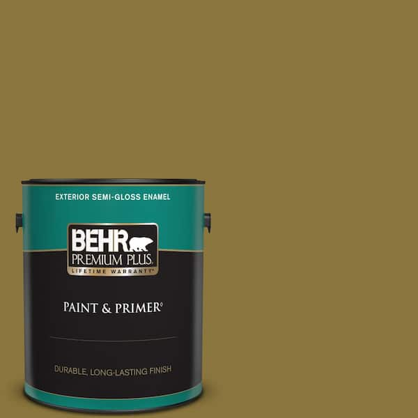 BEHR PREMIUM PLUS 1 gal. #M310-7 Valley Vineyards Semi-Gloss Enamel Exterior Paint & Primer