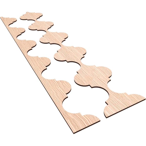 Ekena Millwork Marrakesh 47 in. H x 0.25 in. W Slatwall Panels in Red Oak 12-Pack