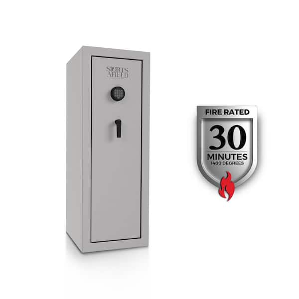 Sports Afield 18-Gun Fireproof Long Gun Safe with Electronic Lock, Bone White