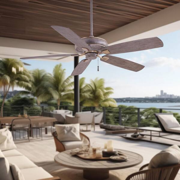 MINKA-AIRE Sunseeker 60 in. Indoor/Outdoor Driftwood Ceiling Fan