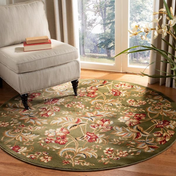Lyndhurst Sage 7 ft. x 7 ft. Round Border Area Rug
