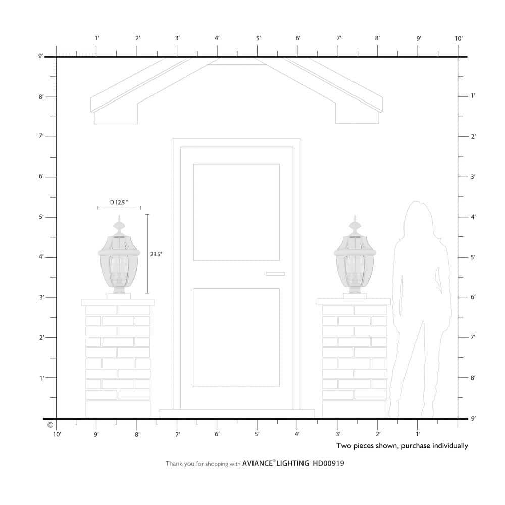 Monterey Brushed Nickel 3-Light Outdoor Post Lantern with Clear Beveled Glass
