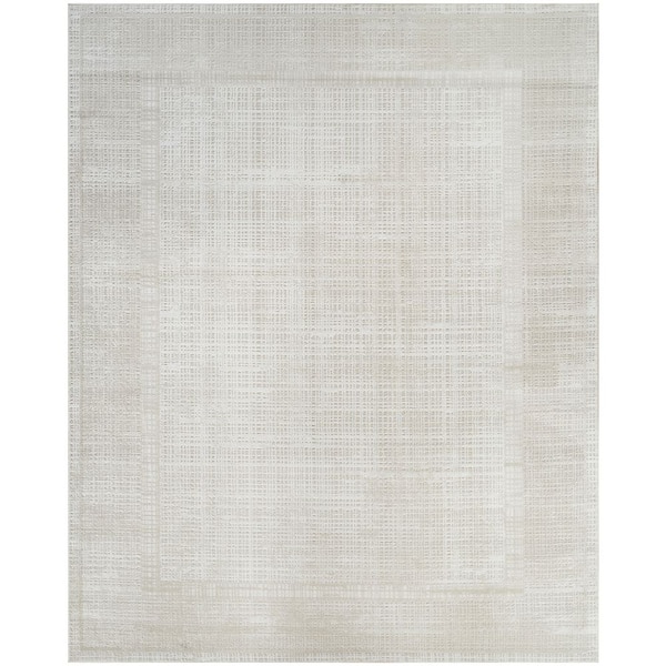 Dekor Beige 8 ft. x 10 ft. Abstract Contemporary Area Rug