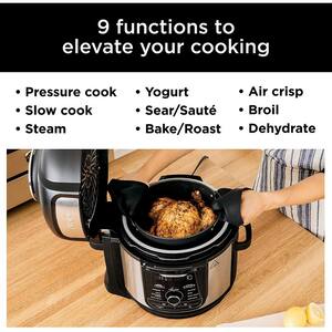 Foodi Deluxe 8 qt. Black Electric Pressure Cooker and Air Fryer