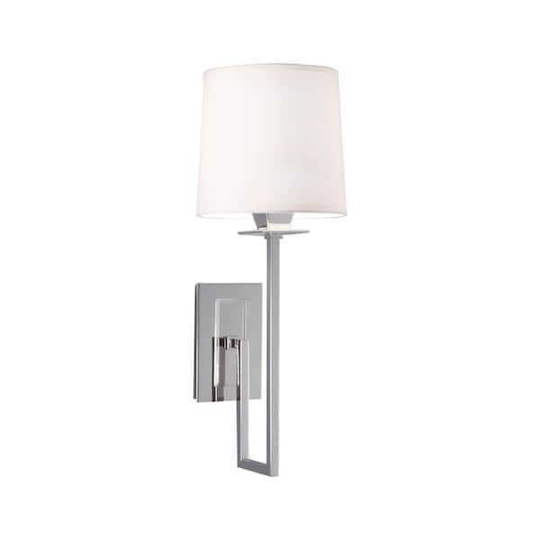 NORWELL Maya 1-Light Polish Nickel Wall Sconce