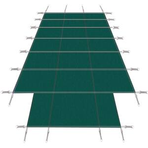 16 ft. x 32 ft. Rectangular Green Solid In-Ground Safety Pool Cover