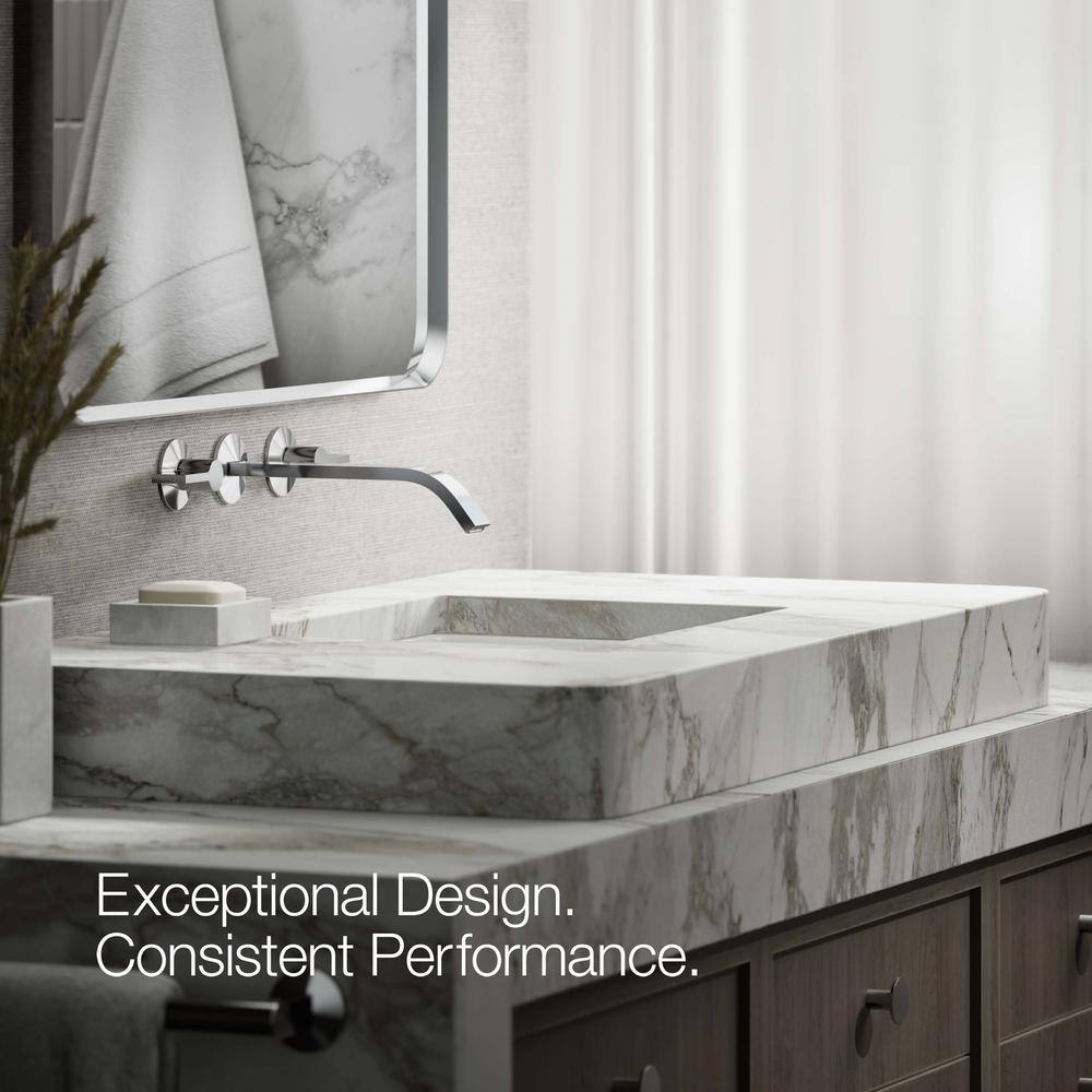 Polished Chrome Wall-Mount Bathroom Sink Faucet Trim