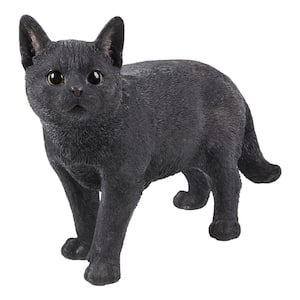 Black Cat Walking Statue