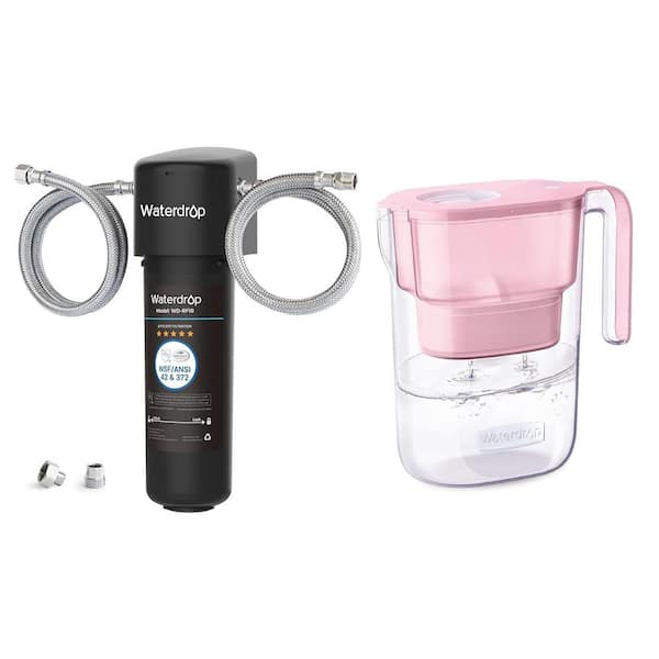 WD-10UA Under Sink Water Filter System, Direct Connect to Kitchen Faucet, 12mo, Extra Water Filter Pitcher with 1 Filter