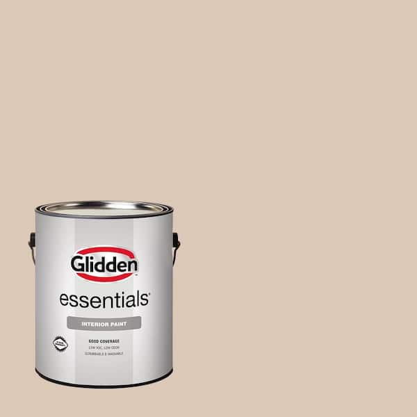 Glidden Essentials 1 gal. PPG1079-3 Cocoa Cream Flat Interior Paint
