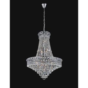 Luminous 14-Light chrome Chandelier