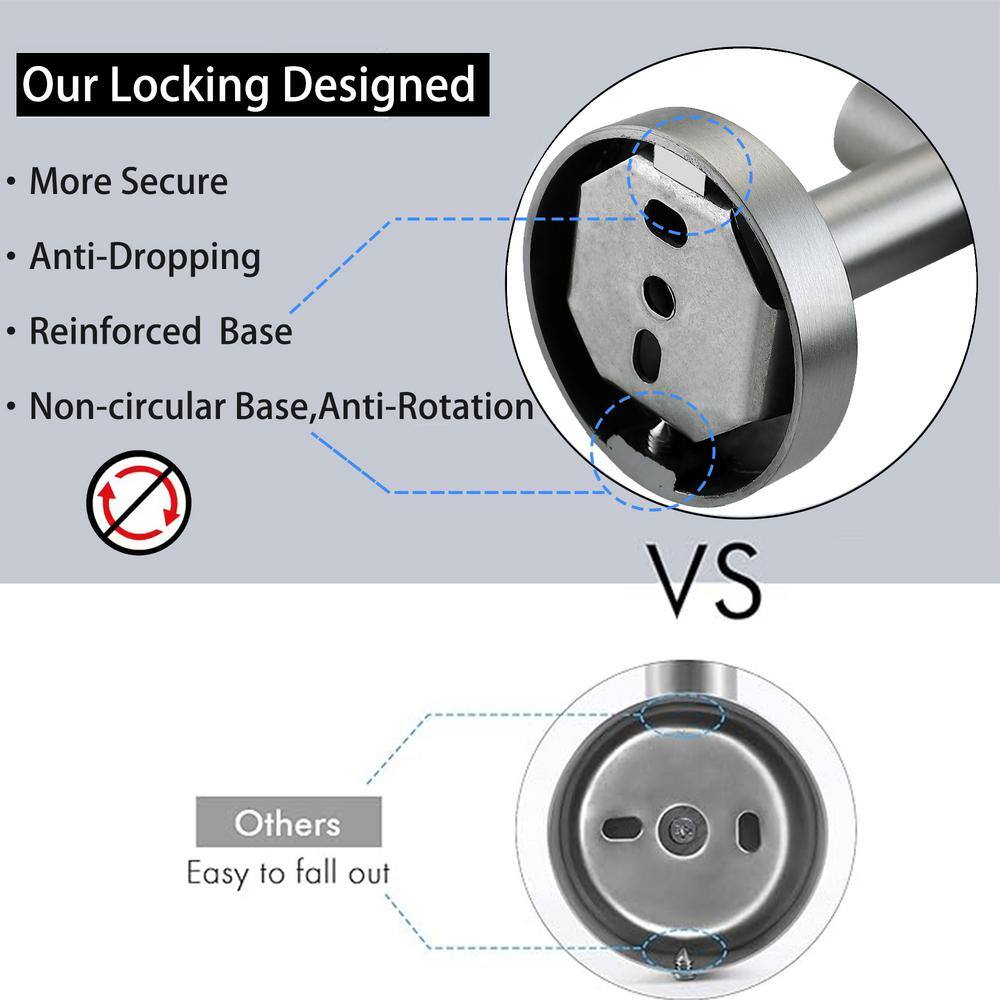 Stainless Steel Brushed Nickel 3-Piece Bathroom Hardware Set