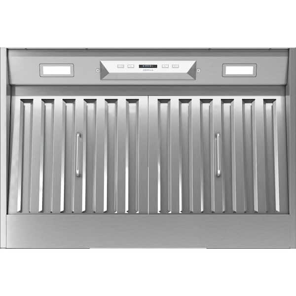Monsoon I 30 in. 650 CFM Ducted Insert Mount Range Hood with LED Light in Stainless Steel