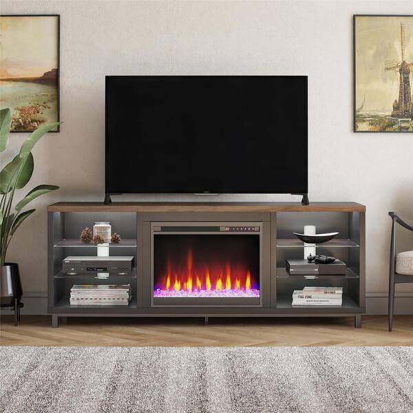 Ameriwood lumina deals fireplace tv stand