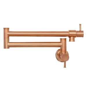Wall Mount Pot Filler Faucet in Copper