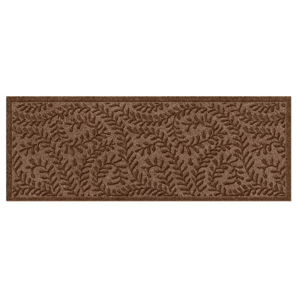 Waterhog Boxwood Darrk Brown 30 in. x 97 in PET Polyester Indoor Outdoor Runner Doormat