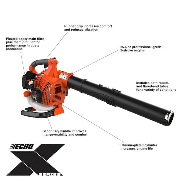 ECHO 172 MPH 456 CFM 25.4 cc Gas 2-Stroke Cycle Handheld Leaf Blower ECHO 172 MPH 456 CFM 25.4 cc Gas 2-Stroke Cycle Handheld Leaf Blower