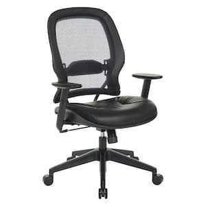 Space Seating 57 Series Dark Air Grid Executive Manager's Office Chair with AntimicrobialDillon Black Fabric Seat