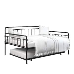 Windsor Black Metal Full Daybed with Trundle