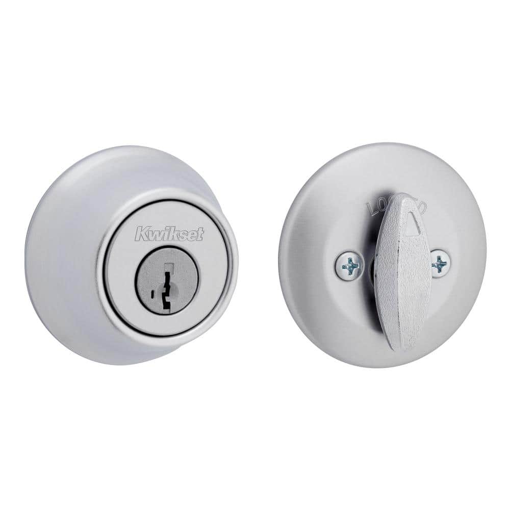 Kwikset 660 Satin Chrome Single Cylinder Deadbolt featuring SmartKey  Security T66026DSMTCPRCA The Home Depot