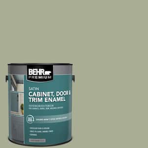 1 gal. #S380-4 Bay Water Satin Enamel Interior/Exterior Cabinet, Door & Trim Paint