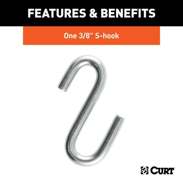 CURT 27" Safety Chain with 1 S-Hook (2,000 lbs., Clear Zinc) 80020 -  The Home Depot
